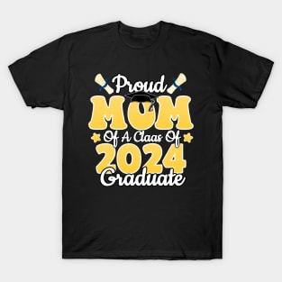 Proud Mom of a 2024 Graduate Class Senior Graduation Mother T-Shirt